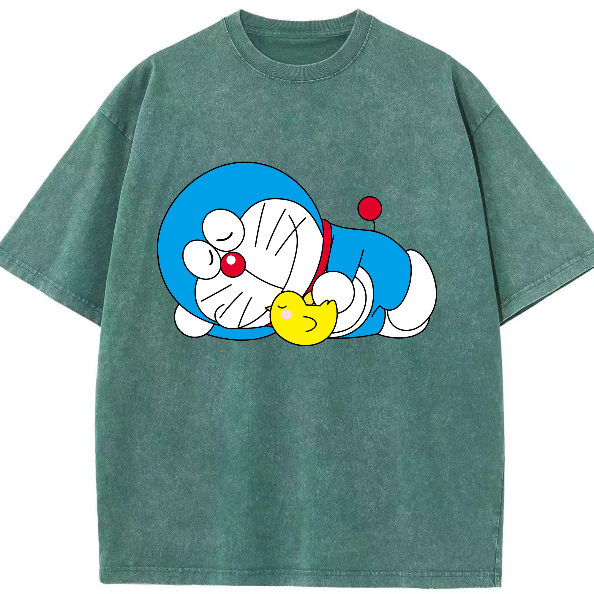 （画像用） ドラえもん Doraemon 綿100% ヴィンテージ風 半袖Tシャツ（フロントプリント）